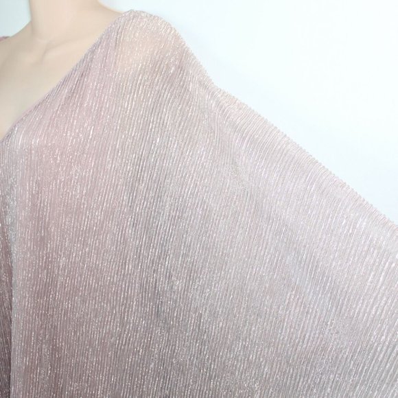 NWT Always Indigo Metallic Overlay Cape Poncho Top Pink Women's Size 3X H12279 - Picture 2 of 10